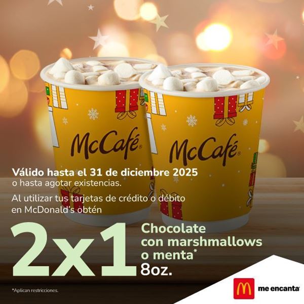 Foto de Mcdonalds  2x1 Chocolate con marshmallows o menta 8oz.