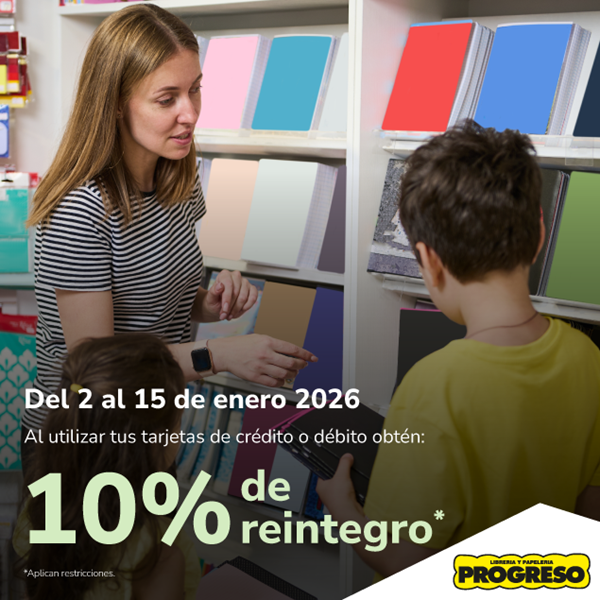 Foto de 10% reintegro en librería Progreso.