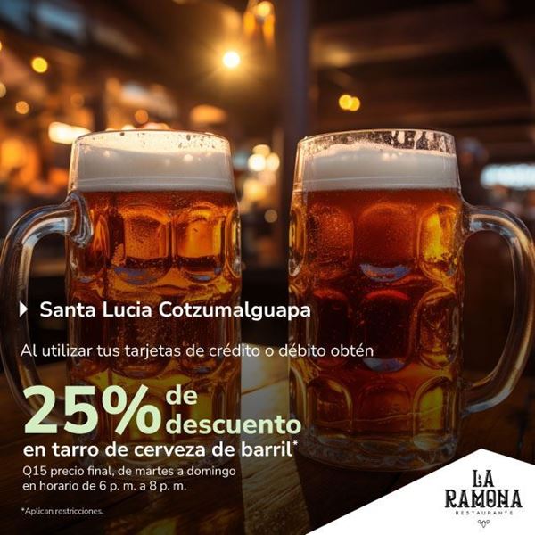 Foto de La Ramona 25% de descuento en tarros de barril.