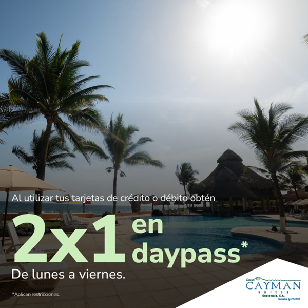 Foto de Day pass 2x1 en CAYMAN SUITES