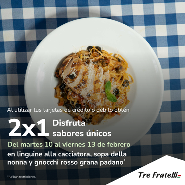 Foto de 2x1 en Tre Fratelli