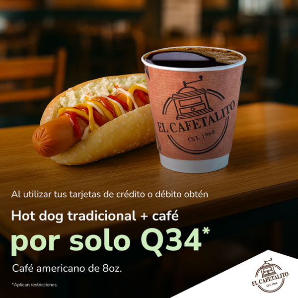 Foto de Combo hot dog por Q34 en EL CAFETALITO