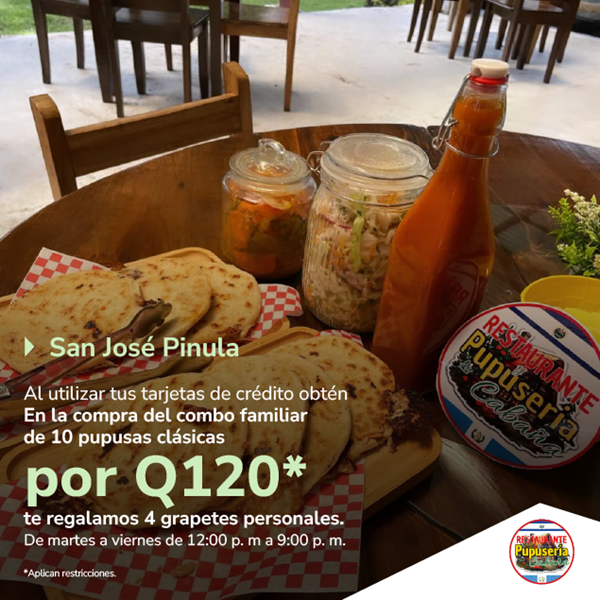 Foto de Restaurante y Pupusería la Cabaña combo familiar por Q120.