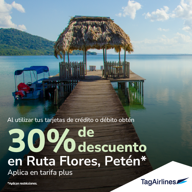 Foto de 30% de descuento ruta Flores, Petén en TAG Airlines