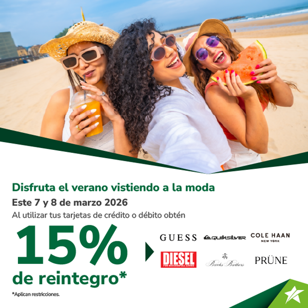 Foto de 15% de reintegro en GUESS, QUIKSILVER, COLE HAAN, DIESEL, BROOKS BROTHERS Y PRUNE.