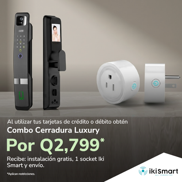 Foto de Combo Cerradura Luxury por Q2,799 en IKI SMART
