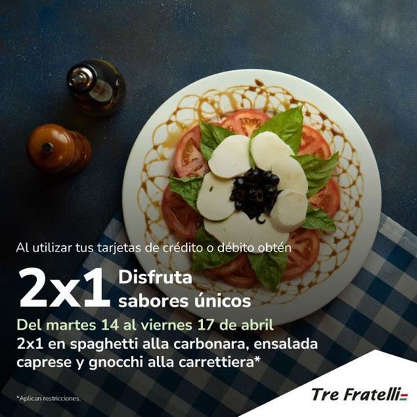 Foto de 2x1  en Tre Fratelli