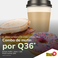 Foto de Combo de mufin a Q36 en DIXIE DONUTS
