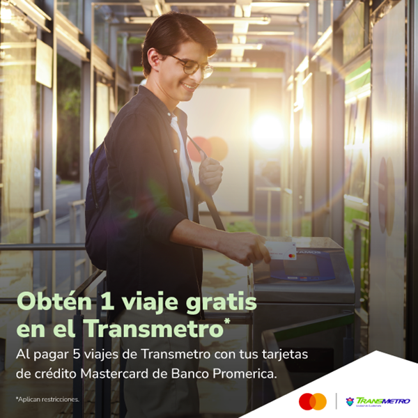 Foto de Obtén un viaje gratis en el Transmetro con Mastercard