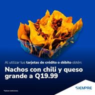 Foto de Nachos con chili y queso  grande a Q19.99 en Tiendas de conveniencia Siempre