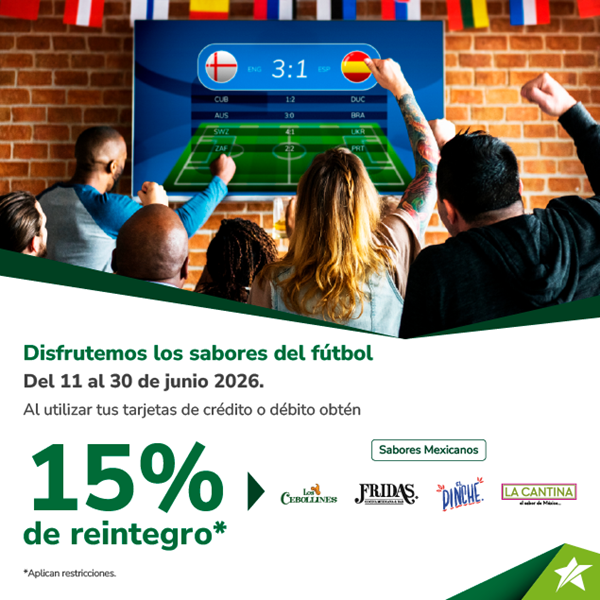 Foto de 15% de reintegro en sabores del Futbol Mexicanos