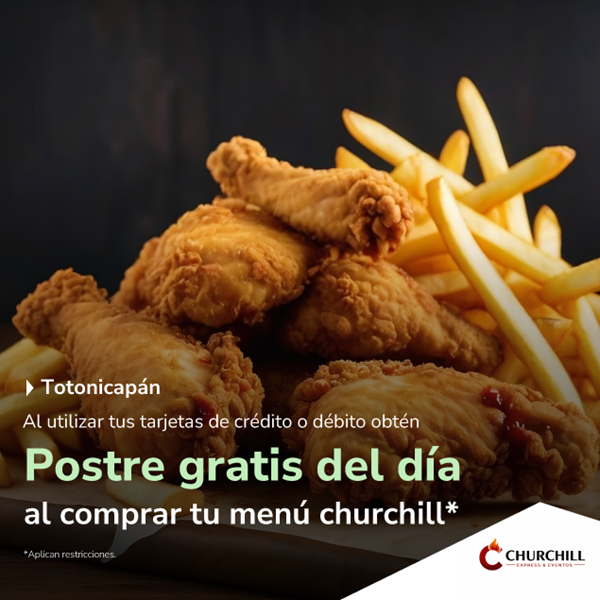 Foto de Postre gratis del día en Pollo Churchill.