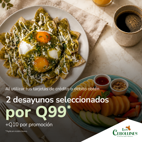 Foto de 2 desayunos por Q99 en LOS CEBOLLINES