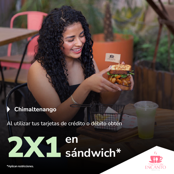 Foto de 2x1 en sándwich  en Taza con Encanto